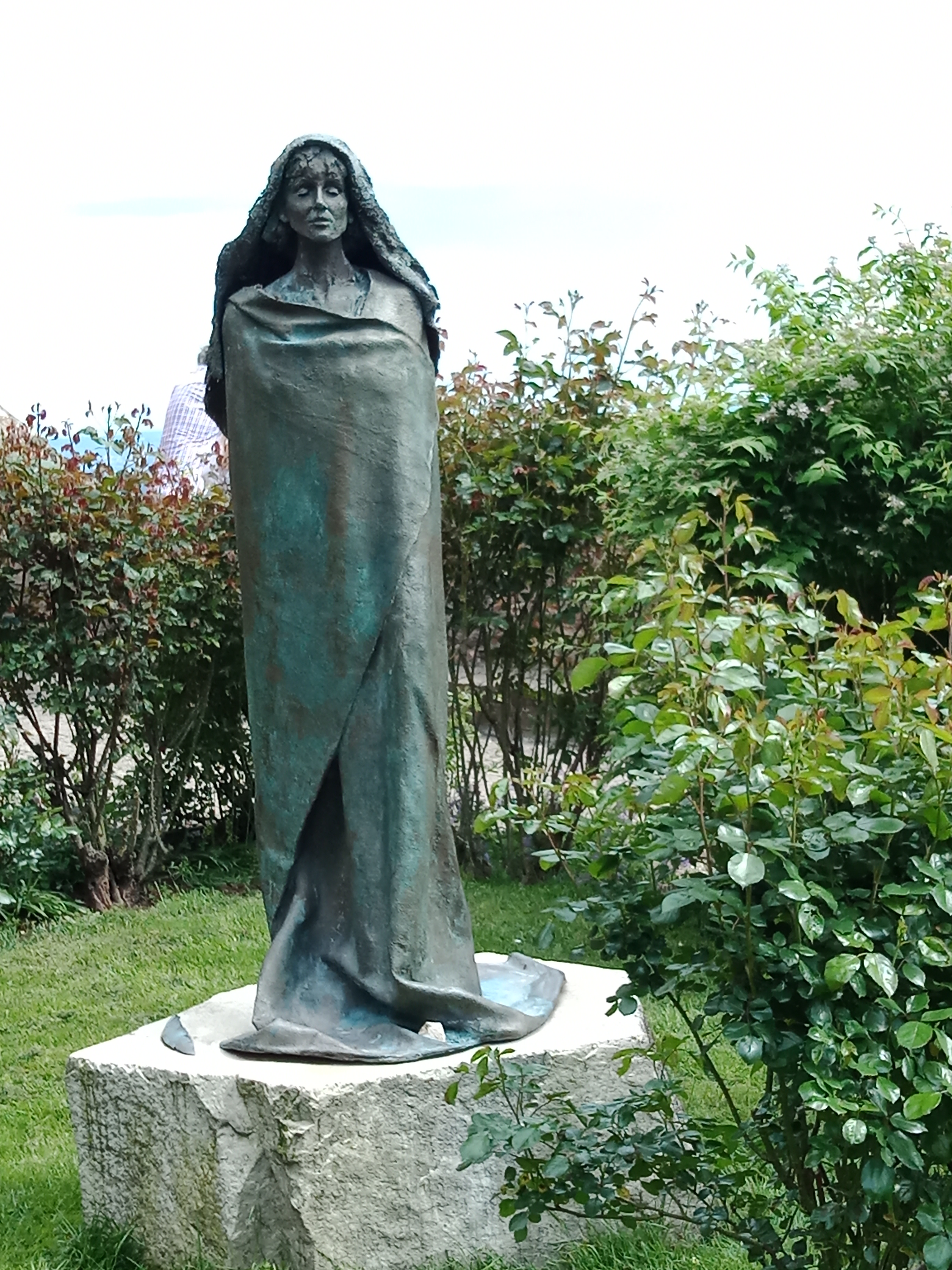 Statue of St. Hildegard of Bingen in Bronze