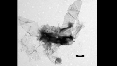 Transmission Electron Microscopy Micrograph of Graphite Oxide (GO)