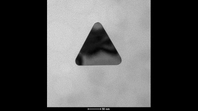 Transmission Electron Microscopy Micrograph of a Gold Nanocrystal