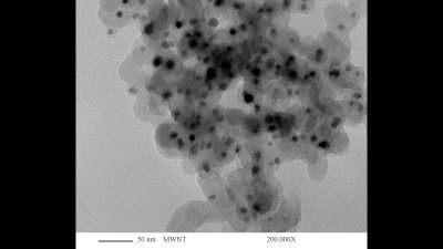 Transmission Electron Microscopy (TEM) Micrograph of a MW-CNT Bundle