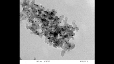 Transmission Electron Microscopy (TEM) Micrograph of a MW-CNT Bundle