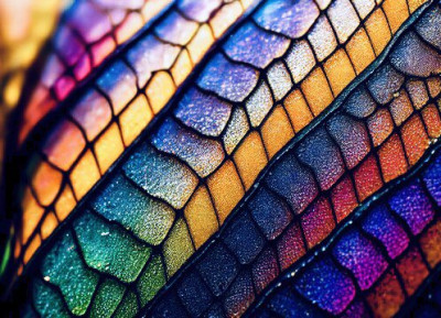 Microscopic Image of a Butterfly Wing