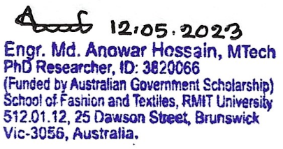 Signature of Professor (Dr.) Engr. Md. Anowar Hossain