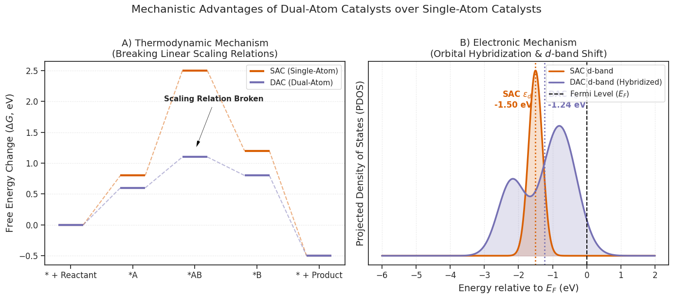 Scaling of Single atom catalysts and dual atom catalyst