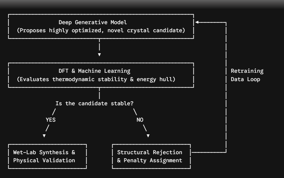 The Active Learning architecture for generative materials design