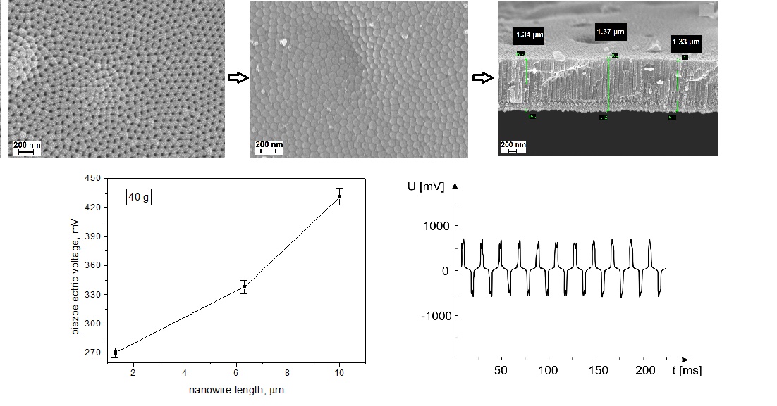 Sensing ability of ferroelectric oxide nanowires grown in nanopores